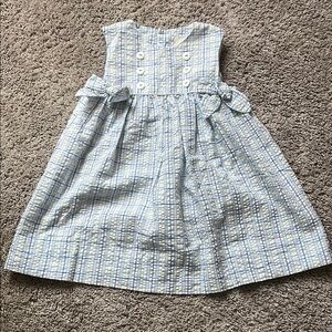 Charming Blue Plaid Kids Dress